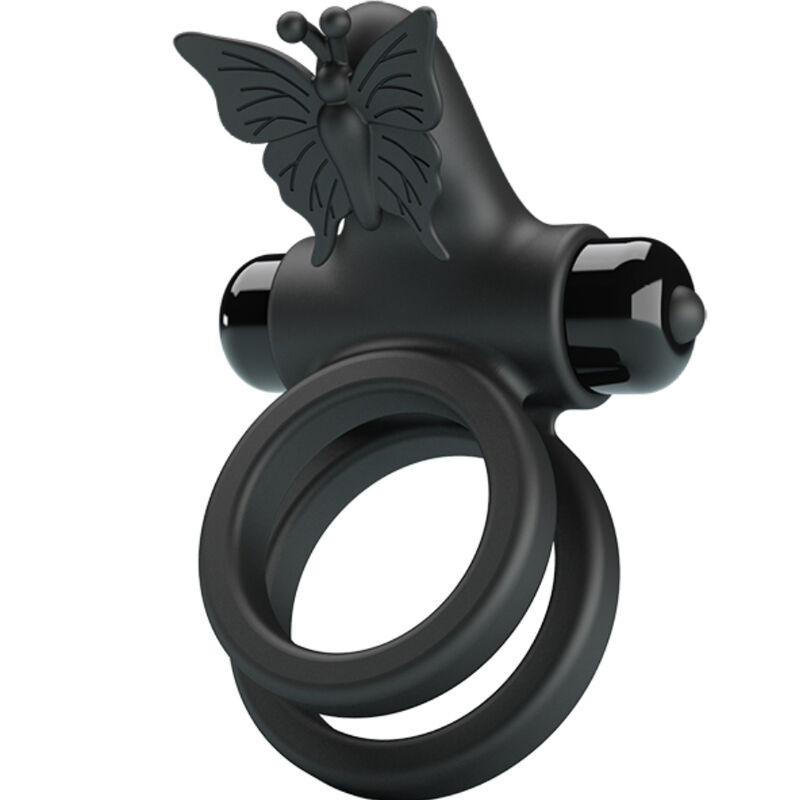 PRETTY-LOVE---DOBLE-ANILLO-VIBRADOR-CON-ESTIMULADOR-NEGRO